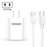 JOYROOM L-M126 2.4A USB Travel muur lader Power Plug Adapter met USB-C / kabel Type-C VS stekker (wit) JOYROOM L-M126 2.4A USB Travel muur lader Power Plug Adapter met USB-C / kabel Type-C VS stekker (wit)
