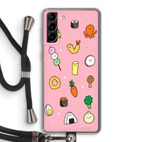 Happy bento friends: Samsung Galaxy S21 Plus Transparant Hoesje met koord