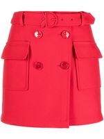 Patrizia Pepe belted cargo miniskirt - Rouge