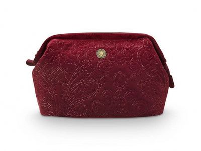 Pip Studio - Toilettas 'Velvet' - groot - Quiltey Days Red Pip Studio - Toilettas 'Velvet' - groot - Quiltey Days Red