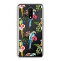 Kleurrijke papegaaien: OnePlus 7 Transparant Hoesje