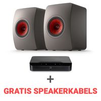 KEF Combi Deal LS50 Meta Boekenplank speaker + Bluesound Powernode EDGE (N230) Stereoversterker - Grijs/Zwart (met GRATIS speakerkabels) KEF Combi Deal LS50 Meta Boekenplank speaker + Bluesound Powernode EDGE (N230) Stereoversterker - Grijs/Zwart (met GRATIS speakerkabels)