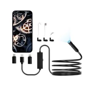 VEVOR Endoscoopcamera 1920P HD Inspectiecamera voor Android & iOS met 3m kabel
