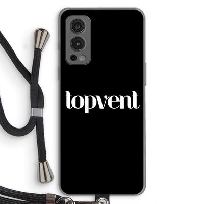 Topvent Zwart: OnePlus Nord 2 5G Transparant Hoesje met koord