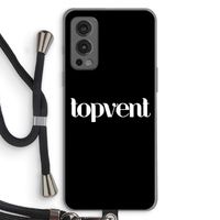 Topvent Zwart: OnePlus Nord 2 5G Transparant Hoesje met koord