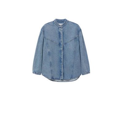 Mango blouse denim blauw