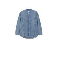 Mango blouse denim blauw - thumbnail