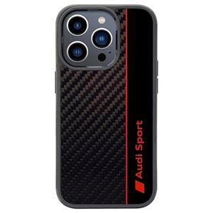 iPhone 14 Pro Audi Carbon Fiber Stripe Hoesje - Zwart