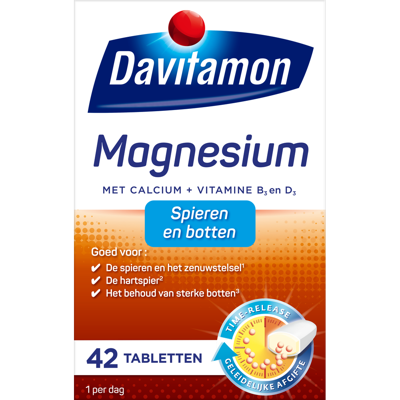 Davitamon Magnesium voor Spieren en Botten Tabletten