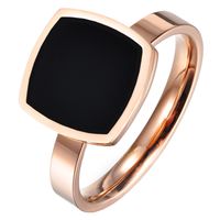 Dames Ring Rose Veguld Staal Zwart Acryl