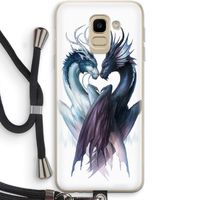 Yin Yang Dragons: Samsung Galaxy J6 (2018) Transparant Hoesje met koord