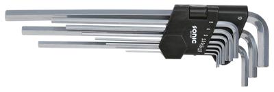 Stiftsleutelset, inbus lang 10-dlg. 601007
