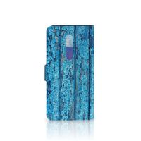 Xiaomi Redmi K20 Pro Book Style Case Wood Blue - thumbnail