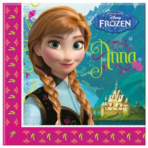 20x Frozen themafeest servetten 33 x 33 cm papier