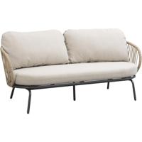 Leen Bakker - Loungebank Fermo 2,5 Zits - Antraciet - 75x180x81 Cm - Metaal/Kunststof - Grijs