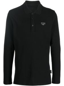 Philipp Plein polo à plaque logo - Noir