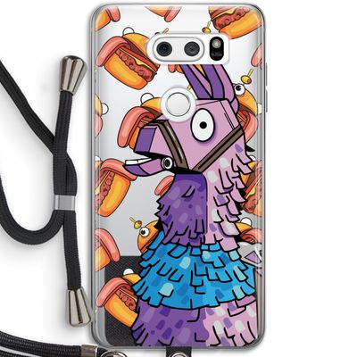 Loot Burger: LG V30 Transparant Hoesje met koord