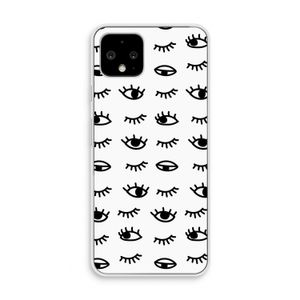 Eye pattern #2: Pixel 4 Transparant Hoesje