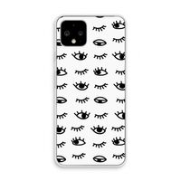 Eye pattern #2: Pixel 4 Transparant Hoesje
