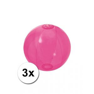 3 opblaasbare strandballen fel roze 30 cm