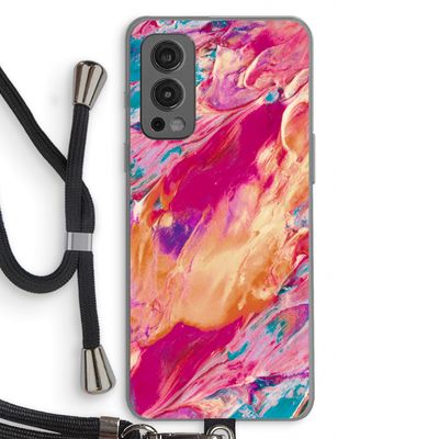 Pastel Echoes: OnePlus Nord 2 5G Transparant Hoesje met koord