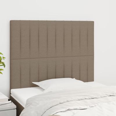 Hoofdborden 2 st 90x5x78/88 cm stof taupe