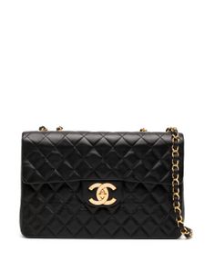 CHANEL Pre-Owned sac porté épaule Maxi Classic Flap (1995) - Noir