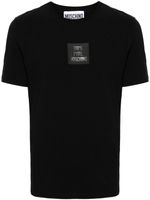 Moschino t-shirt en coton à patch texturé - Noir