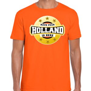 Holland is here t-shirt oranje voor heren