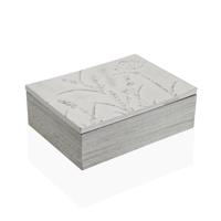 Box for Infusions Versa Wit Hout MDF 18 x 7,5 x 24 cm Blommor