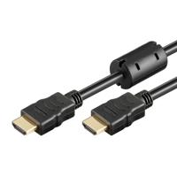HDMI kabel - 1.4 - High Speed - Geschikt voor 4K Ultra HD 2160p en 3D - Beschikt over Ethernet - Ferrietkern - 1,5 meter - Korte HDMI kabel - Zwart