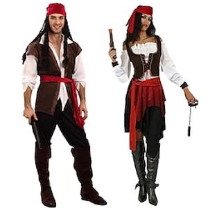 Pirates of the Caribbean piraten van de Caraïben Outfits Kostuum Voor Stel Voor heren Dames Film cosplay Cosplay Kostuum feest Maskerade Lightinthebox