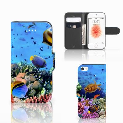 Apple iPhone 5 | 5s | SE | Telefoonhoesje | Met pasjeshouder | Vissen