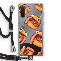Hamburger: Samsung Galaxy Note 10 Transparant Hoesje met koord