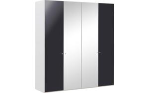 Goossens Kledingkast Easy Storage Ddk, Kledingkast 203 cm breed, 220 cm hoog, 2x draaideur en 2x spiegel draaideur midden