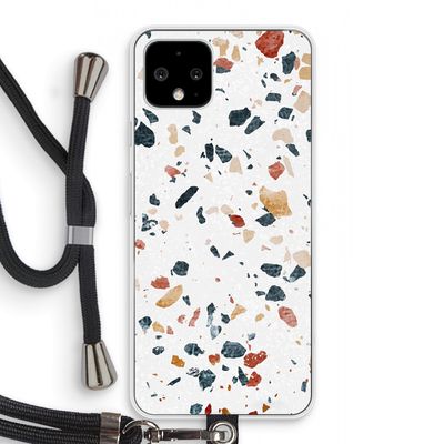 Terrazzo N°4: Pixel 4 Transparant Hoesje met koord