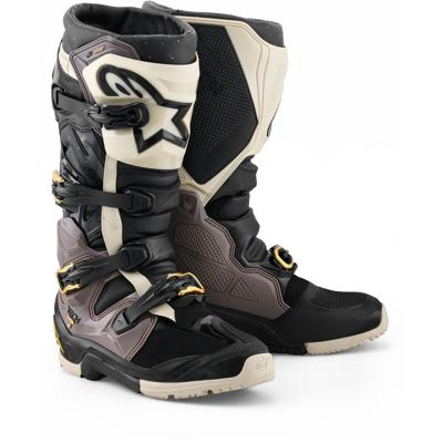 ALPINESTARS 2026 Tech 7 Enduro Drystar, Adventure motorlaarzen, Zwart-Donker Grijs-Goud