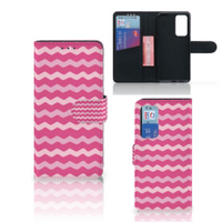 Huawei P40 Telefoon Hoesje Waves Pink - thumbnail