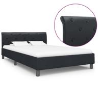 Bedframe kunstleer zwart 140x200 cm