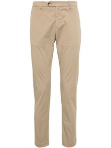 Briglia 1949 chino fuselé en coton stretch à taille basse - Marron