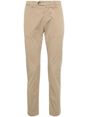 Briglia 1949 chino fuselé en coton stretch à taille basse - Marron