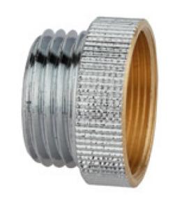 Kirchhoff Messing overgangsstuk, chroom, 1/2"ET x M22IT - 989322155