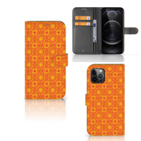 Apple iPhone 12 Pro Max Telefoon Hoesje Batik Oranje - thumbnail