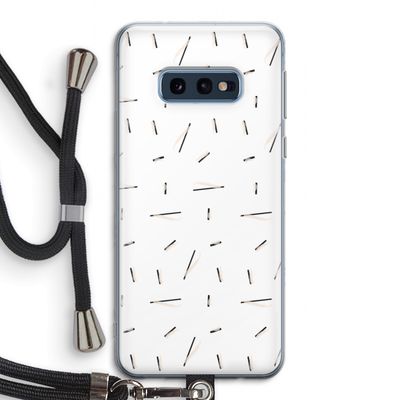 Hipster stripes: Samsung Galaxy S10e Transparant Hoesje met koord