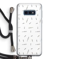 Hipster stripes: Samsung Galaxy S10e Transparant Hoesje met koord