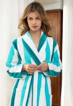 Vandyck badjas turquoise - XL