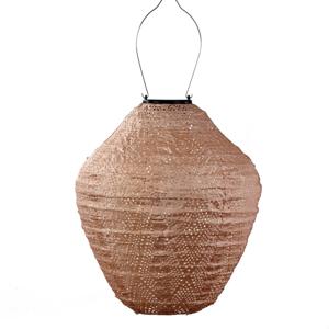 LUMIZ Solar tuinverlichting Ikat Jar - 30 cm - Roze