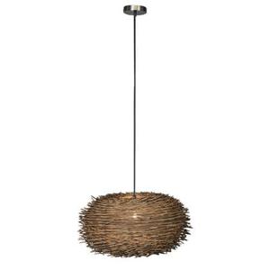 QAZQA Landelijke hanglamp bruin rotan - Hatch 45