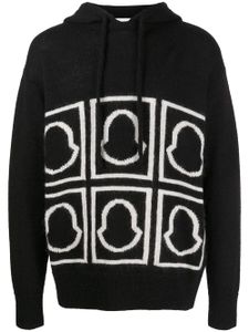 Moncler hoodie à logo intarsia - Noir