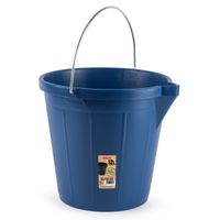 Blauwe schoonmaakemmer/huishoudemmer 12 liter 31 x 31 cm   - - thumbnail